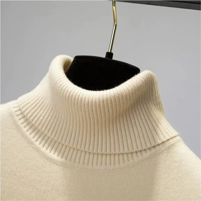 EleganceCocoon Fleece Roll Neck pulóver™ - IEVERNA