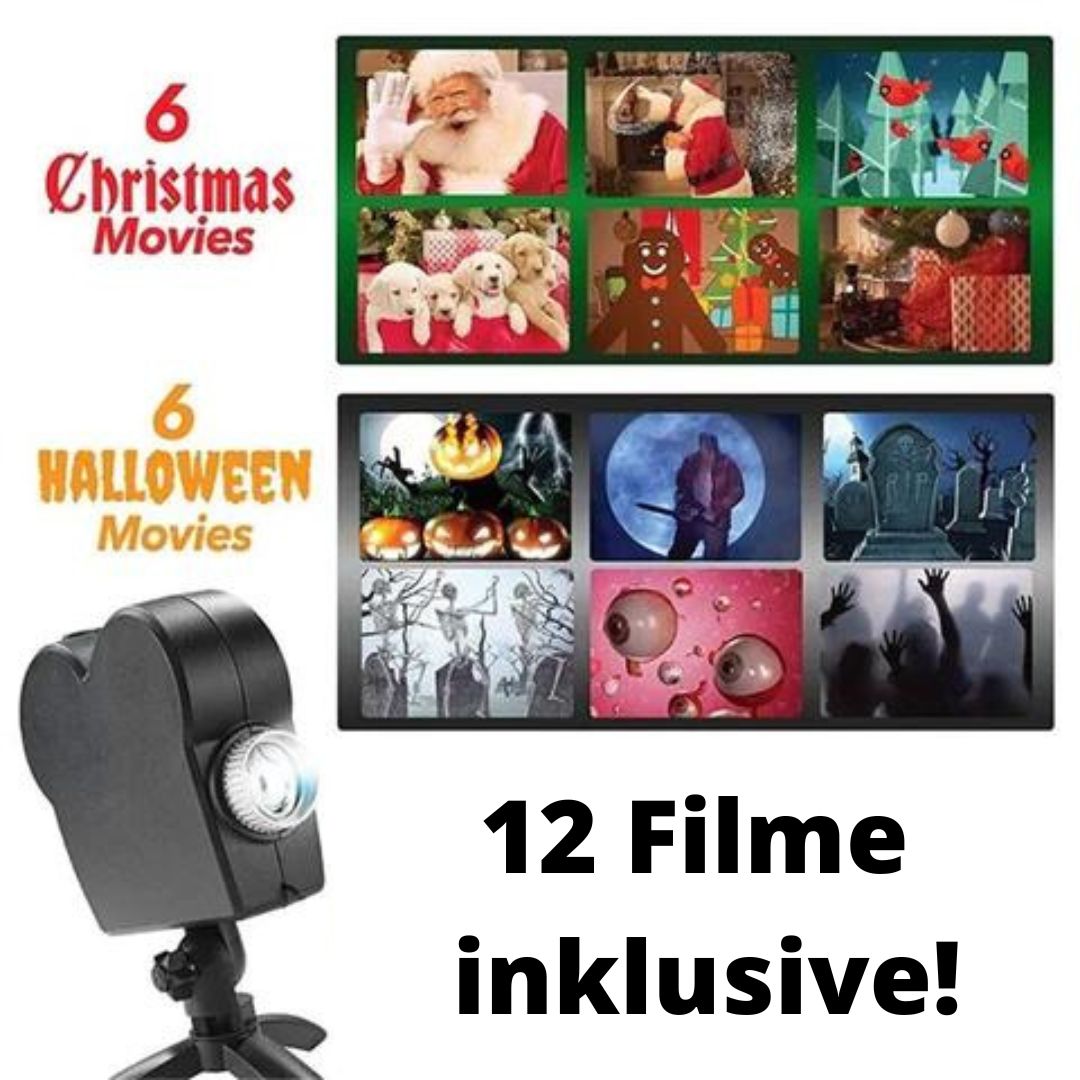 Halloween projector | The most original Halloween decoration in 5 minutes | incl. screen