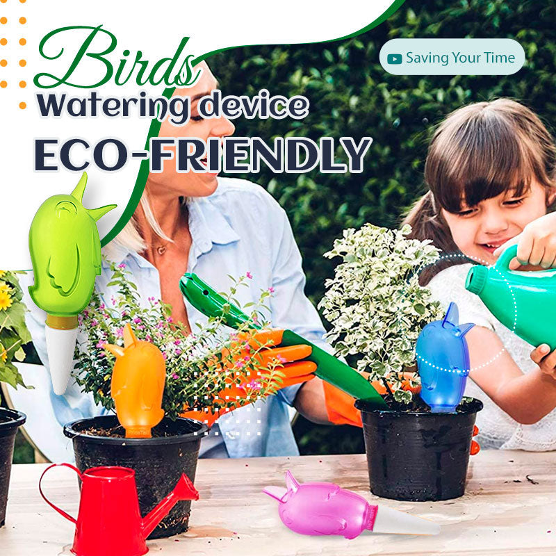 🐦Self Spike Planter Drip Watering Bird