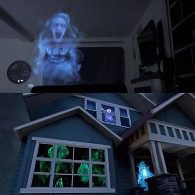 Halloween projector | The most original Halloween decoration in 5 minutes | incl. screen