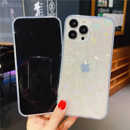 Holographic Heart iPhone Case - Ieverna