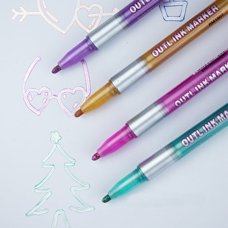 Ieverna Outline Marker Set (8 pens per set)