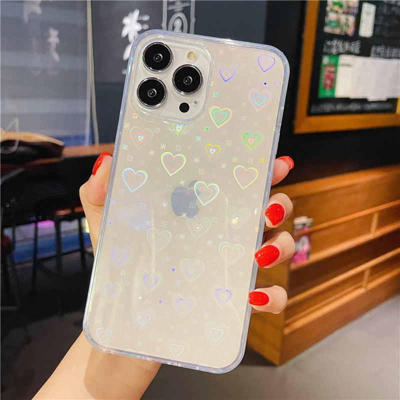 Holographic Heart iPhone Case - Ieverna