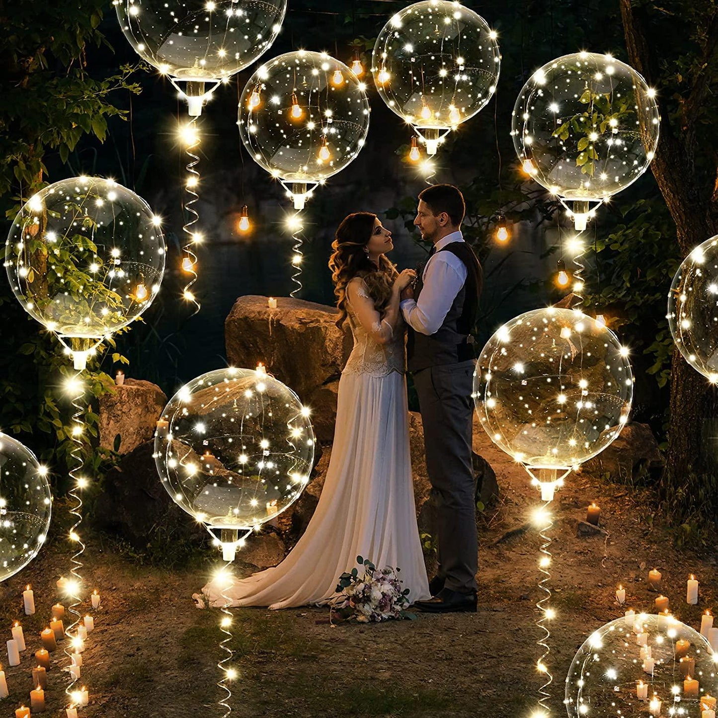 Transparent Reusable Led Balloon Backdrop for Wedding Celebrations