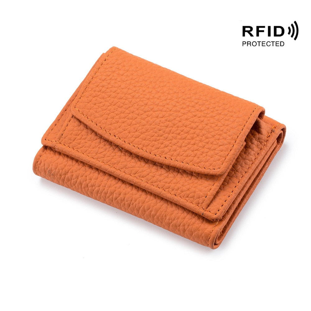 Flair™️ New Vegan Leather RFID Protective Mini Wallet