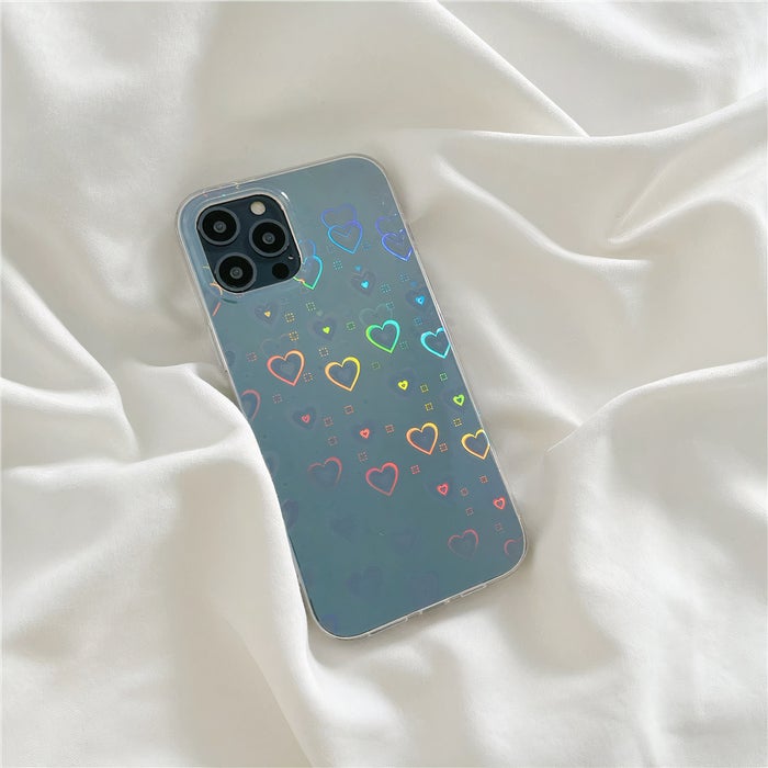 Holografische Herz-iPhone-Hülle – Ieverna