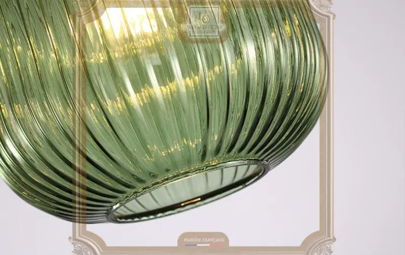 Hängelampe aus Buntglas im Vintage-Stil 